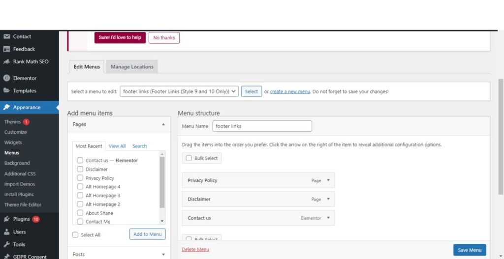 to create a wordpress website