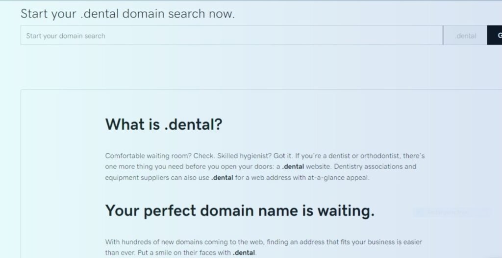 dental website hosting