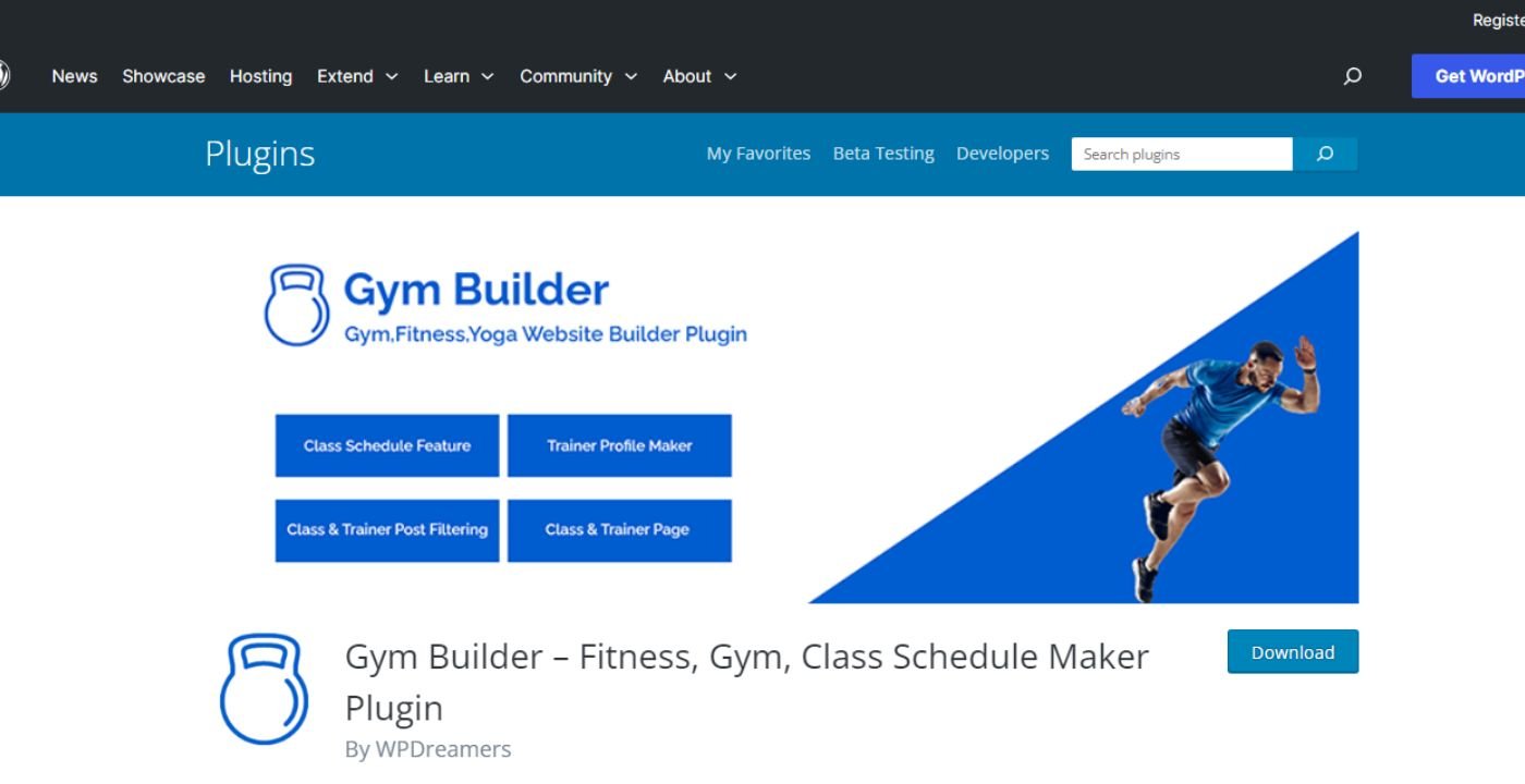 wordpress gym management system